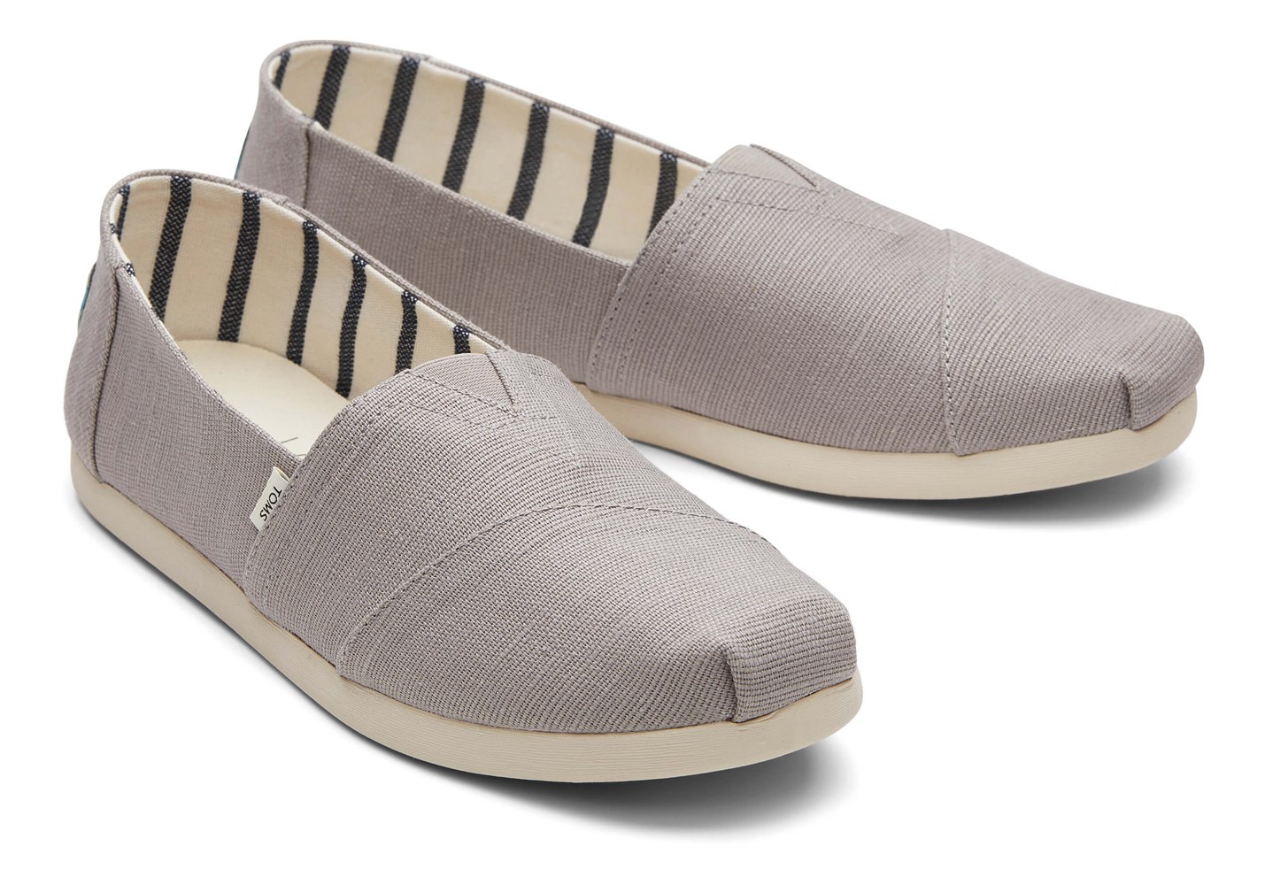 Toms Espadryle Męskie Szare - Alpargata Heritage Płócienne - 03ORGUISN